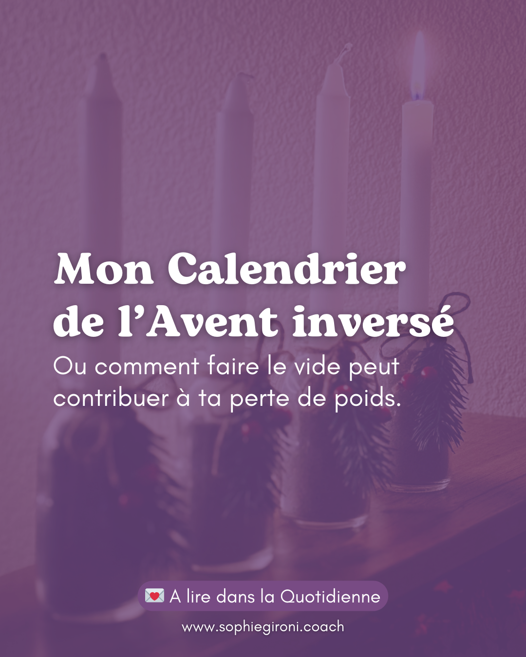 Et si au lieu d'accumuler, tu faisais le vide ?