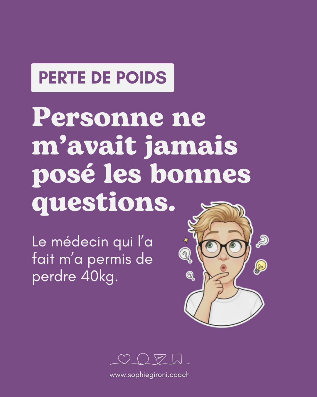 Je n'ai pas perdu 40kg parce que je savais lire les signaux de mon métabolisme...