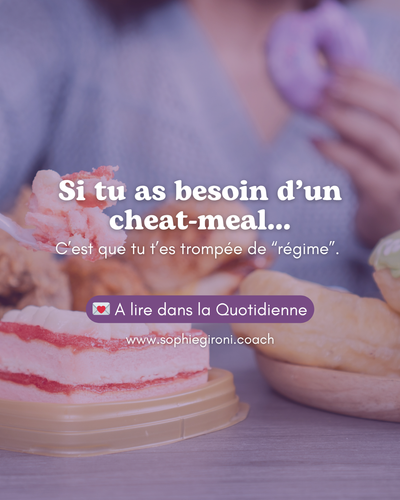 Si tu as besoin d'un cheat-meal...