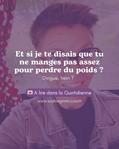 Tu ne manges pas assez 😤