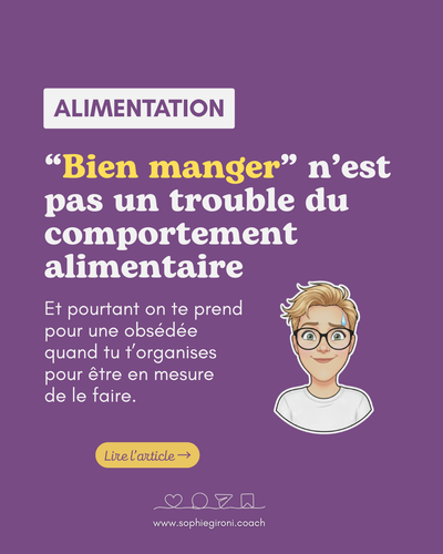 "Faut arrêter de penser à la bouffe !"